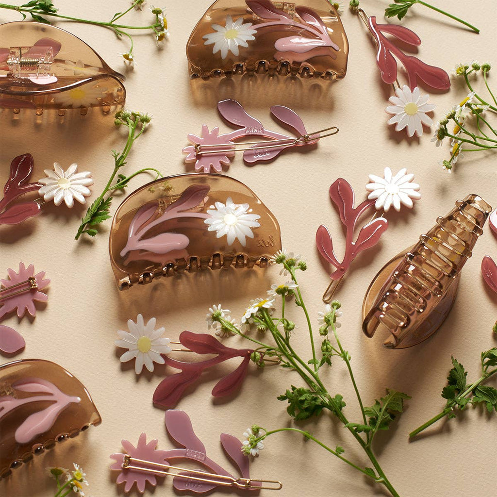 WINONA IRENE - Marguerite Daisy Flower Barrette Hair Clip Set