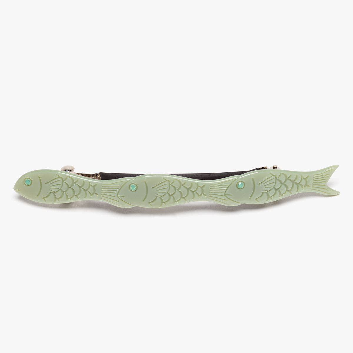 WINONA IRENE - Jade Fish Green Acetate Women's French Barrette Hair Clip