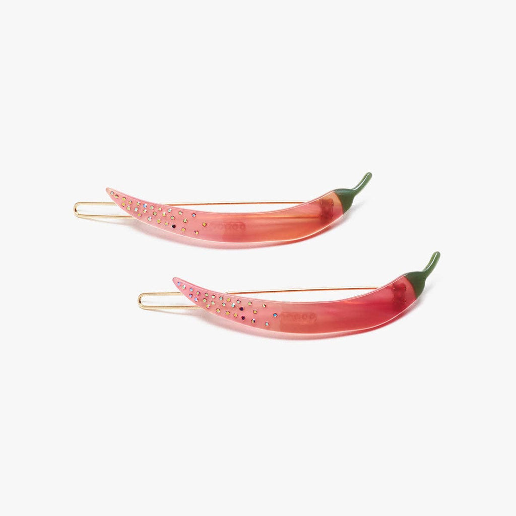 WINONA IRENE - Women's Thai Chili Pepper Acetate Barrette Clip Set