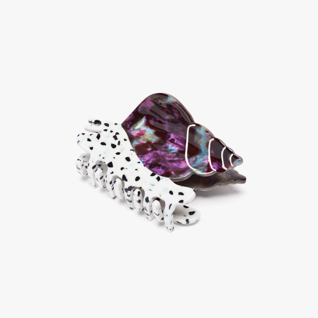 WINONA IRENE - Spotted Whelk Sea Snail Shell Women's AcetateHair Claw Clip