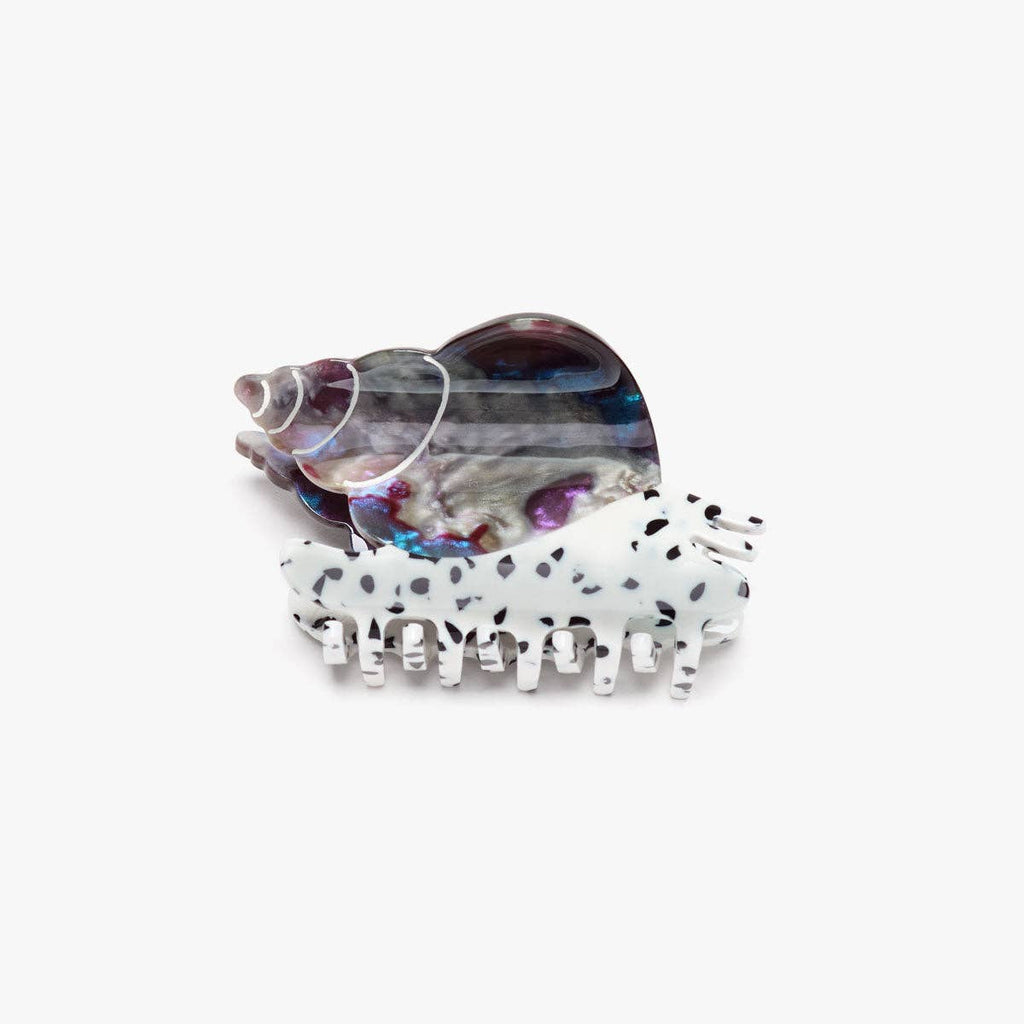 WINONA IRENE - Spotted Whelk Sea Snail Shell Women's AcetateHair Claw Clip