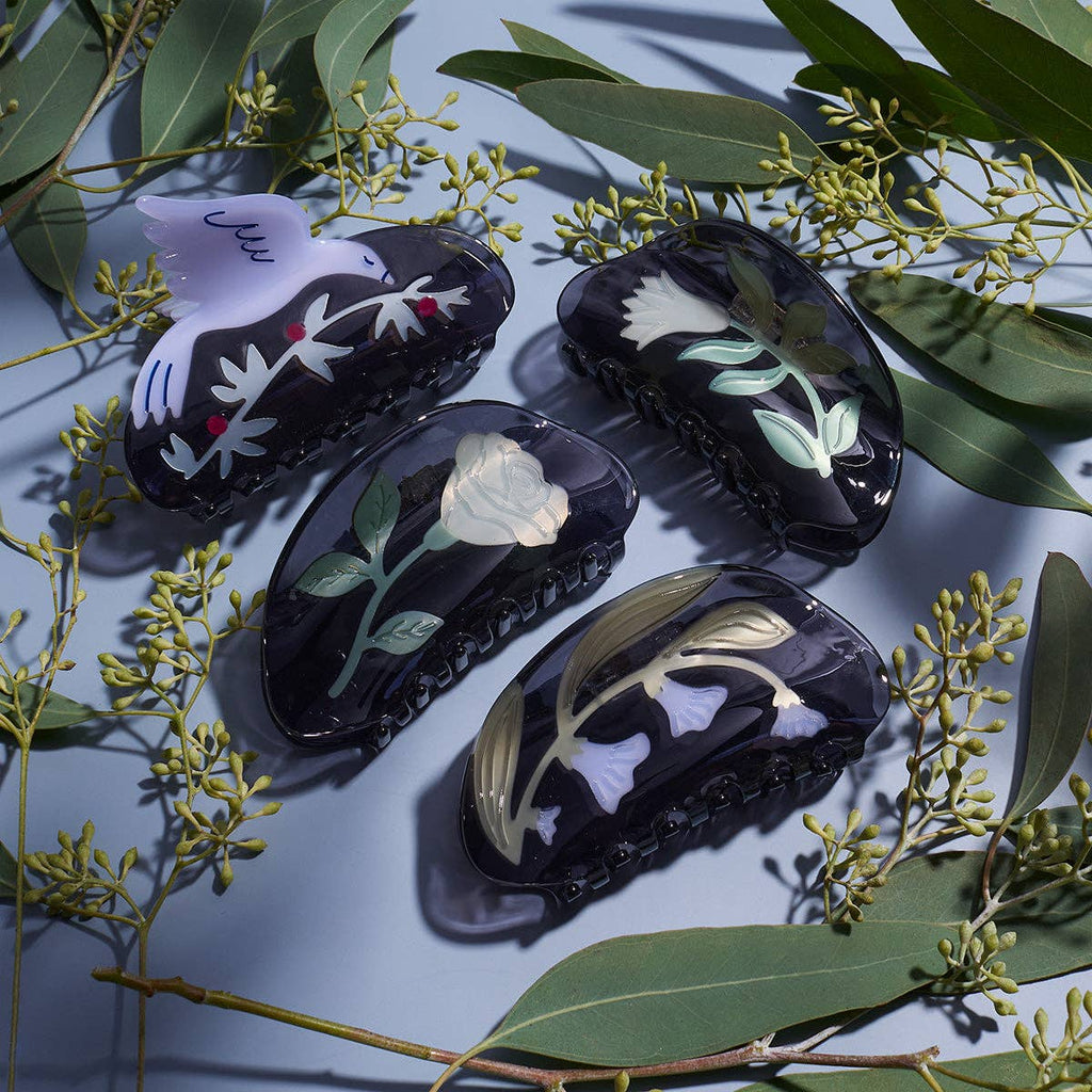 WINONA IRENE - Moonflower Vine Women's Acetate Hair Claw Accessory