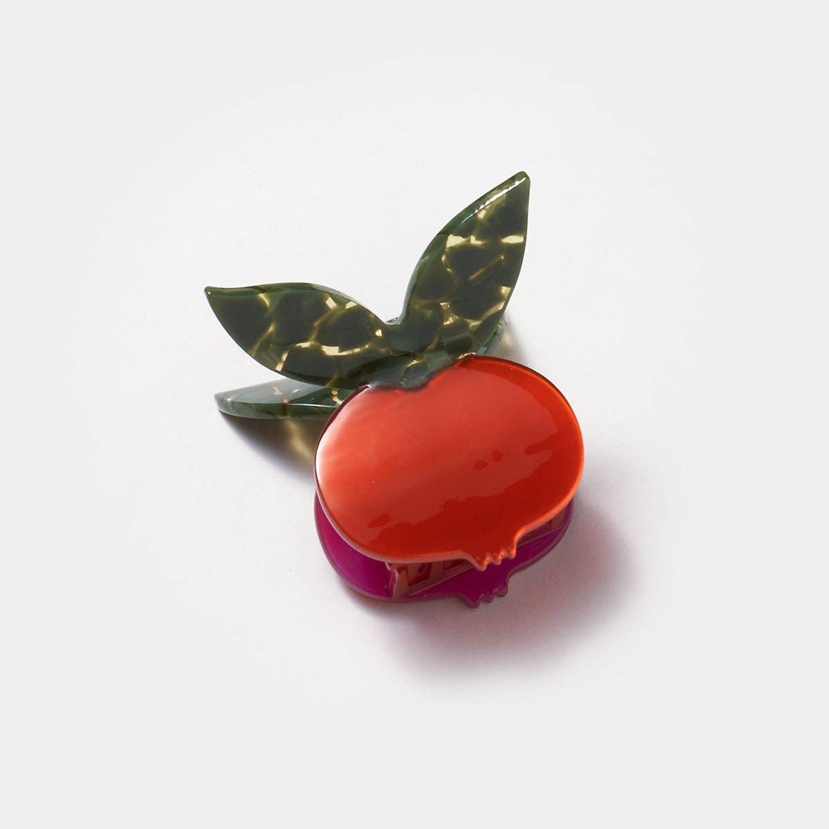 WINONA IRENE - Red Pomegranate Fruit Hair Claw with Butterfly Clip Handle