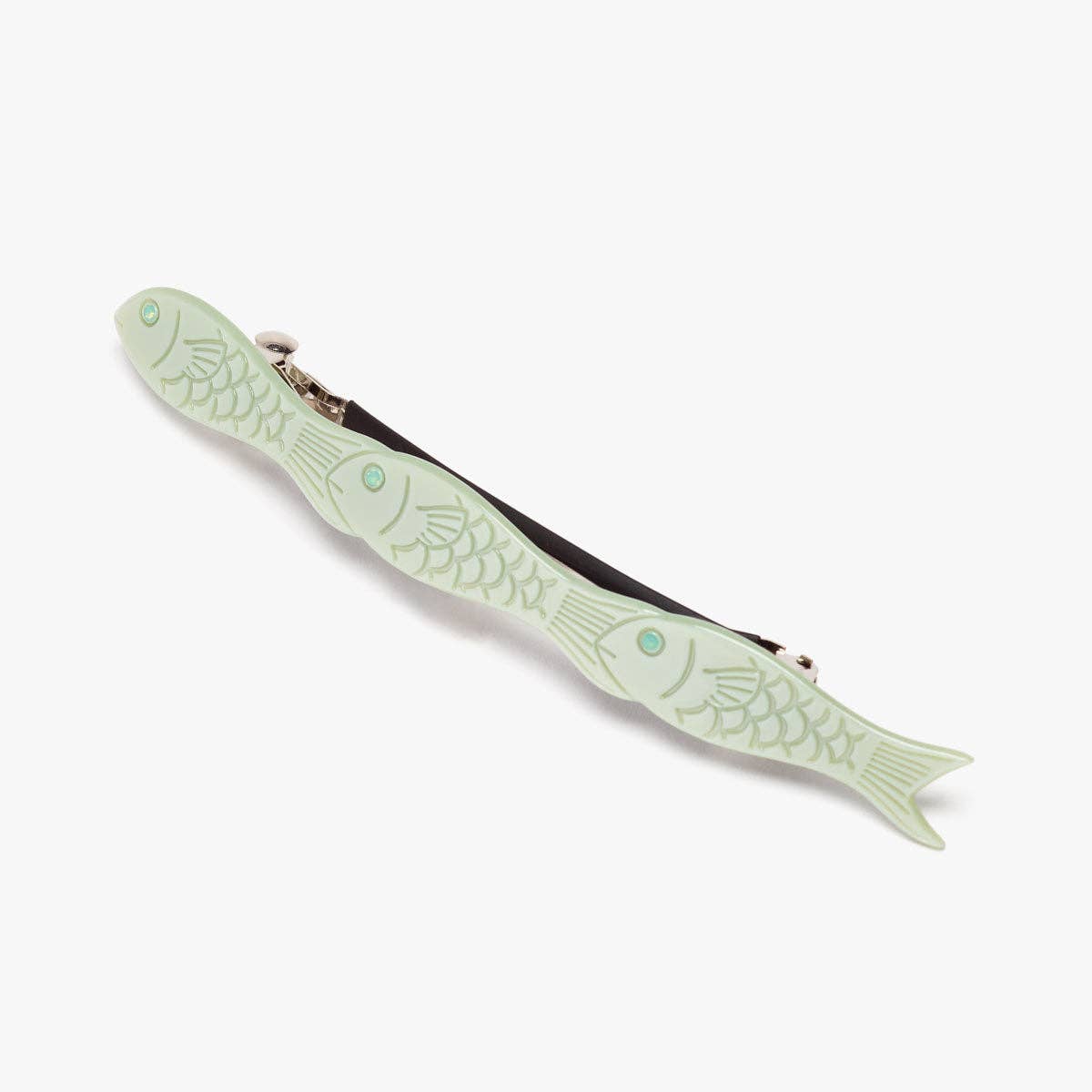 WINONA IRENE - Jade Fish Green Acetate Women's French Barrette Hair Clip