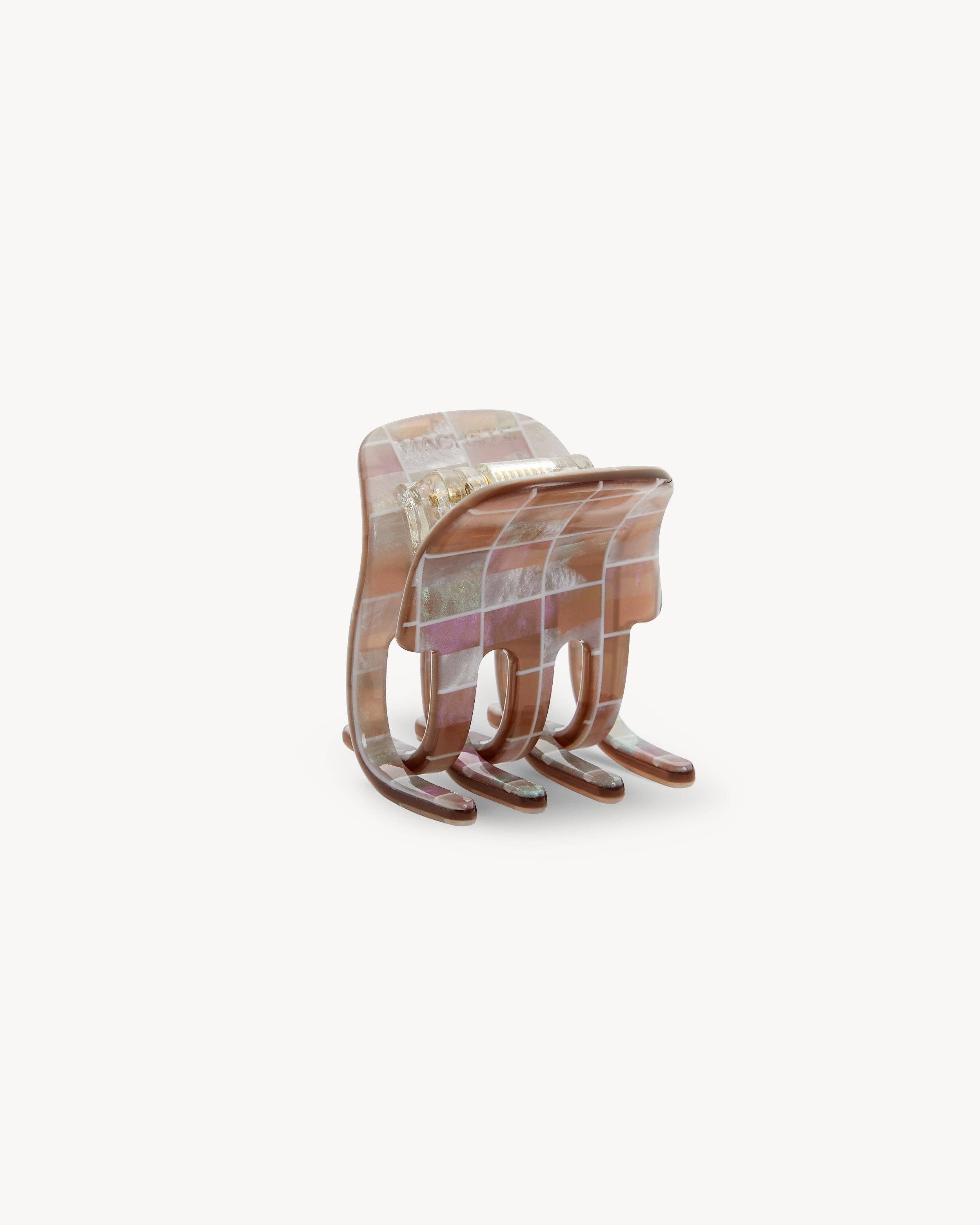 MACHETE - Mini Claw in Brown Shell Checker